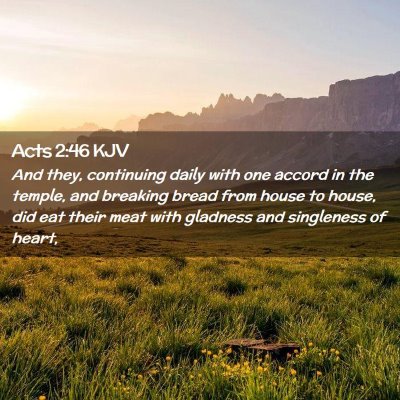 Acts 2:46 KJV Free Bible Images