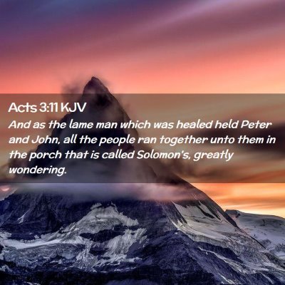 Acts 3:11 KJV Free Bible Images