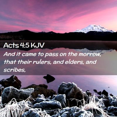 Acts 4:5 KJV Free Bible Images