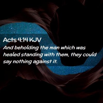 Acts 4:14 KJV Free Bible Images