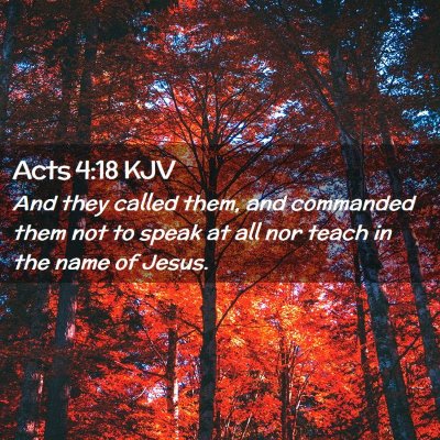 Acts 4:18 KJV Free Bible Images