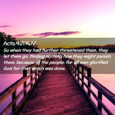 Acts 4:21 KJV Free Bible Images