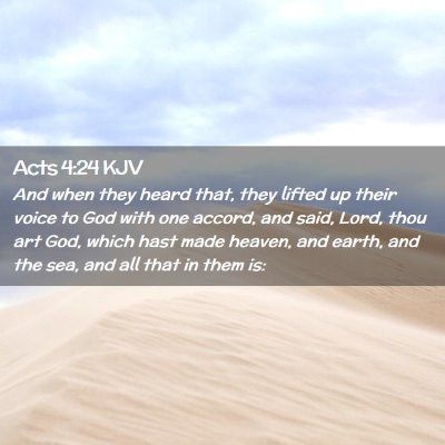 Acts 4:24 KJV Free Bible Images