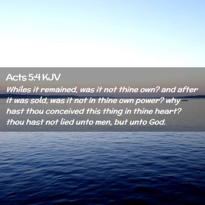 Acts 5:4 KJV Free Bible Images