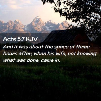 Acts 5:7 KJV Free Bible Images