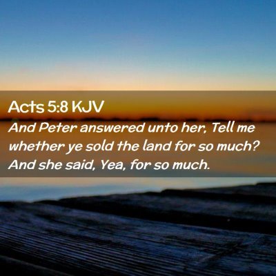 Acts 5:8 KJV Free Bible Images