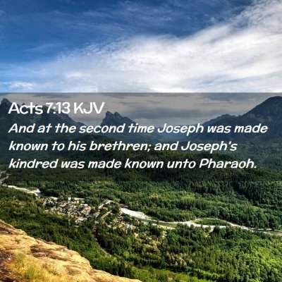 Acts 7:13 KJV Free Bible Images