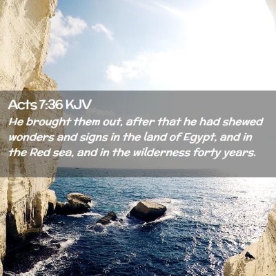 Acts 7:36 KJV Free Bible Images