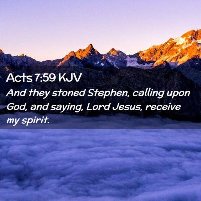 Acts 7:59 KJV Free Bible Images