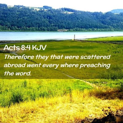 Acts 8:4 KJV Free Bible Images