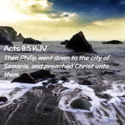 Acts 8:5 KJV Free Bible Images