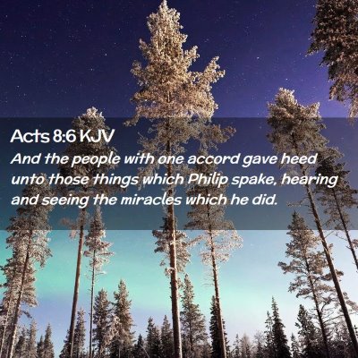 Acts 8:6 KJV Free Bible Images