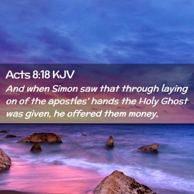 Acts 8:18 KJV Free Bible Images