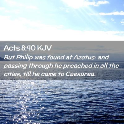 Acts 8:40 KJV Free Bible Images