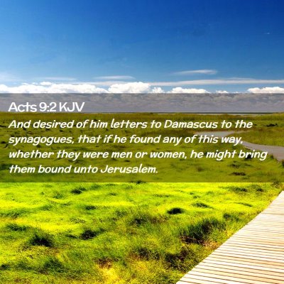 Acts 9:2 KJV Free Bible Images