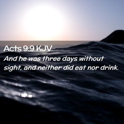 Acts 9:9 KJV Free Bible Images