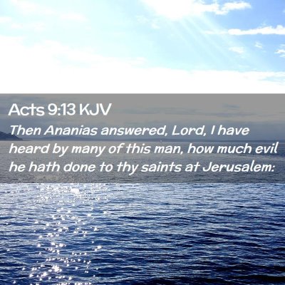 Acts 9:13 KJV Free Bible Images