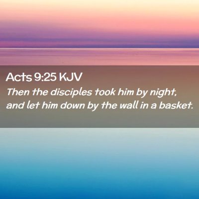 Acts 9:25 KJV Free Bible Images