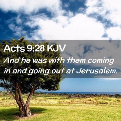 Acts 9:28 KJV Free Bible Images