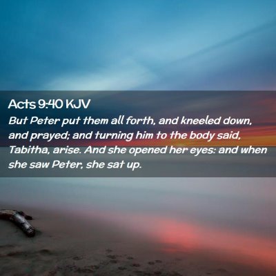 Acts 9:40 KJV Free Bible Images