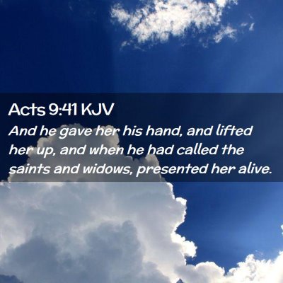 Acts 9:41 KJV Free Bible Images