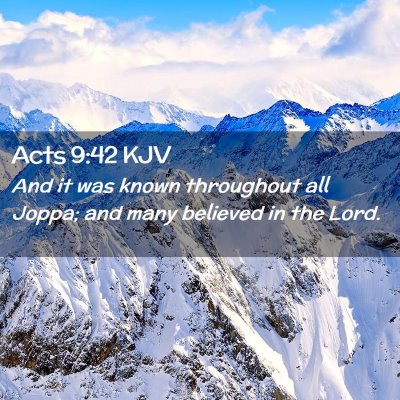 Acts 9:42 KJV Free Bible Images