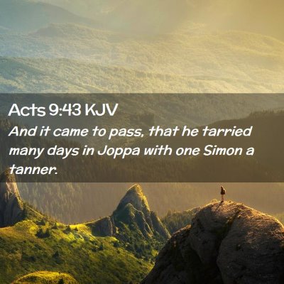 Acts 9:43 KJV Free Bible Images