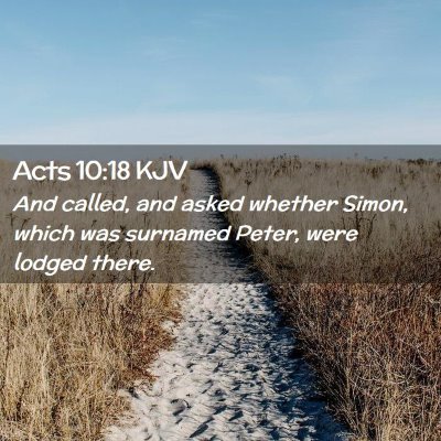 Acts 10:18 KJV Free Bible Images