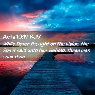 Acts 10:19 KJV Free Bible Images