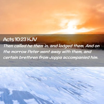 Acts 10:23 KJV Free Bible Images