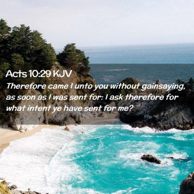 Acts 10:29 KJV Free Bible Images