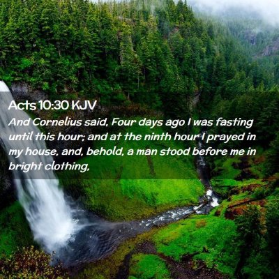 Acts 10:30 KJV Free Bible Images