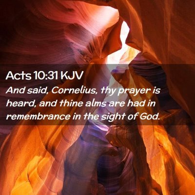 Acts 10:31 KJV Free Bible Images