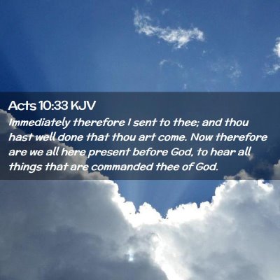 Acts 10:33 KJV Free Bible Images