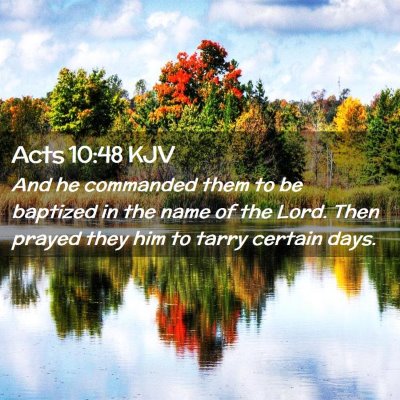 Acts 10:48 KJV Free Bible Images