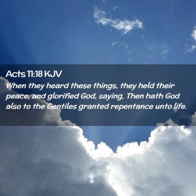 Acts 11:18 KJV Free Bible Images