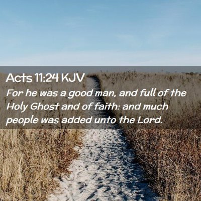 Acts 11:24 KJV Free Bible Images