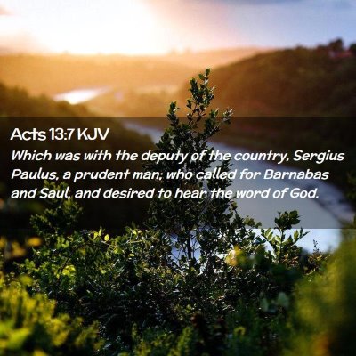 Acts 13:7 KJV Free Bible Images