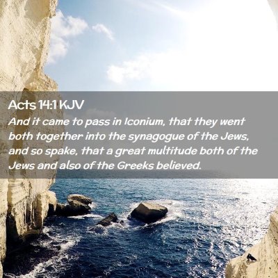 Acts 14:1 KJV Free Bible Images