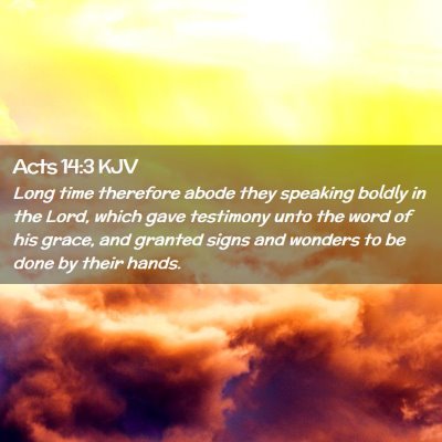 Acts 14:3 KJV Free Bible Images