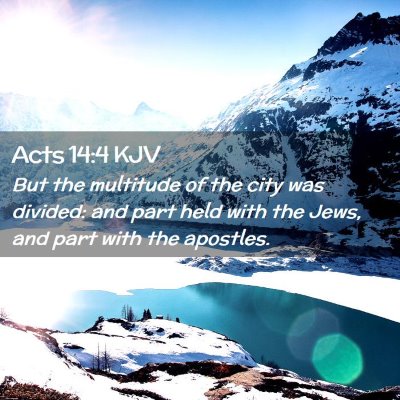 Acts 14:4 KJV Free Bible Images