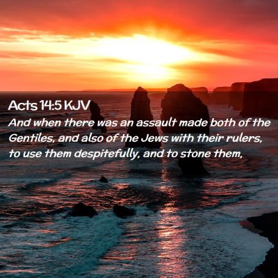 Acts 14:5 KJV Free Bible Images