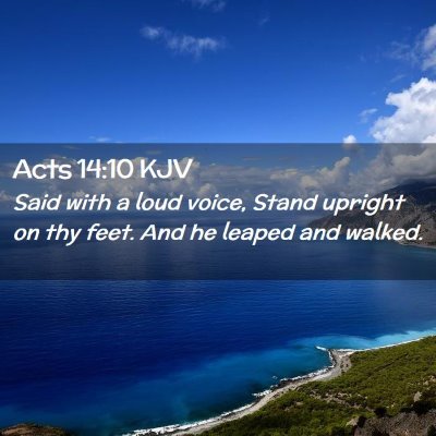 Acts 14:10 KJV Free Bible Images