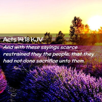 Acts 14:18 KJV Free Bible Images