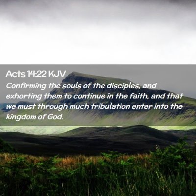 Acts 14:22 KJV Free Bible Images