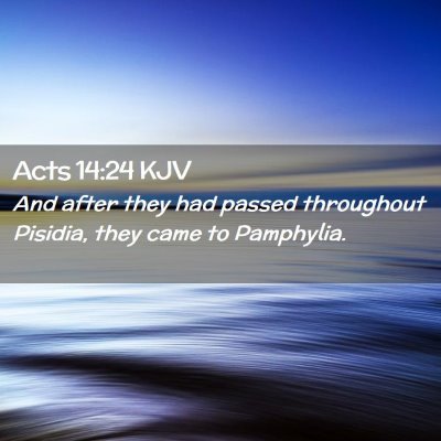 Acts 14:24 KJV Free Bible Images