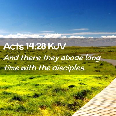 Acts 14:28 KJV Free Bible Images