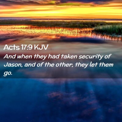 Acts 17:9 KJV Free Bible Images