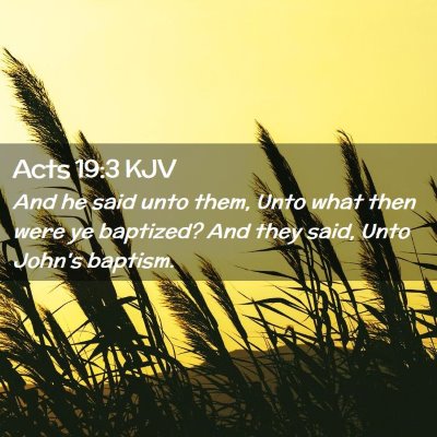 Acts 19:3 KJV Free Bible Images