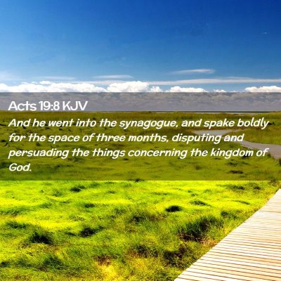 Acts 19:8 KJV Free Bible Images